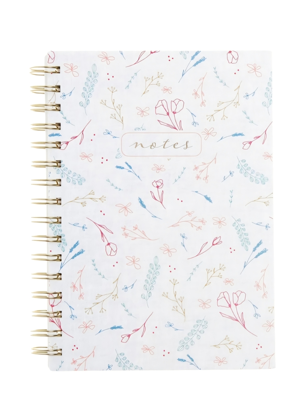 Gartner Studios White Notebook with Pink, Blue & Gold Accents